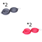 foldable double bowl pet feeding