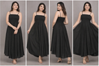 Women’s Premium Black Full Length Maxi Dress