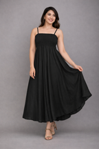 Women’s Premium Black Full Length Maxi Dress