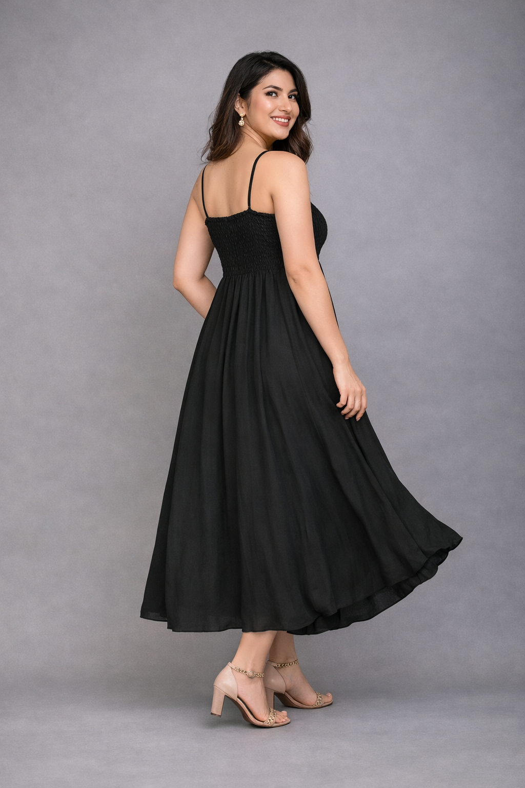Women’s Premium Black Full Length Maxi Dress