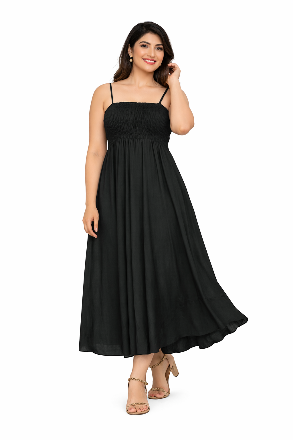 Women’s Premium Black Full Length Maxi Dress