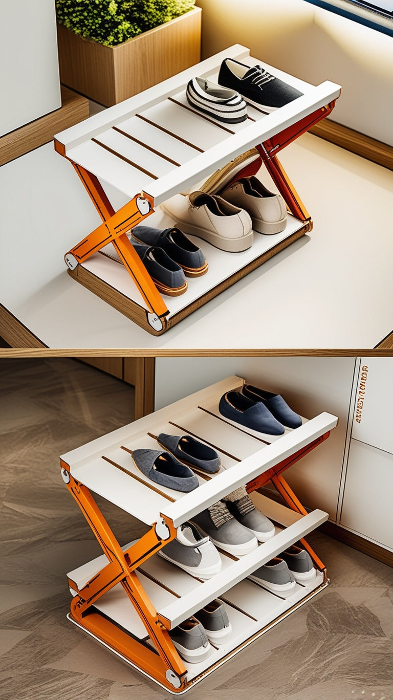 Foldable Shoe Rack (Multicolor)