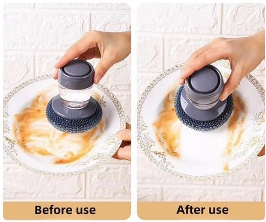 Magic Soap Dispensing Kitchen Brush-Pack of 2