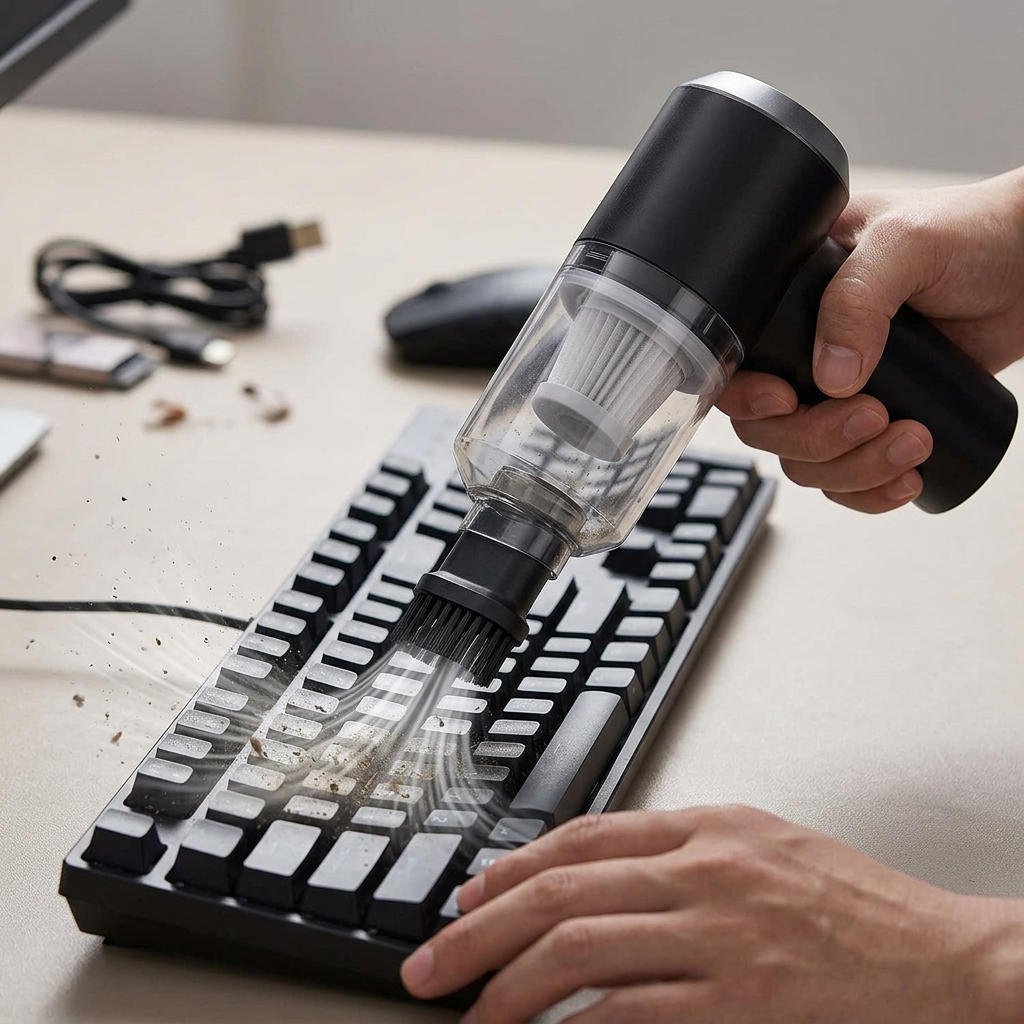Cordless Multi-Functional Air Duster Cleaner – Portable Rechargeable Electric Dust Blower for Keyboard, Laptop, Car & Home